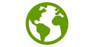 earth icon green icon of the earth